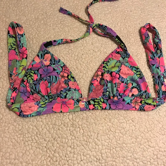 Victoria's Secret Other - Victoria secret bikini top size L flowery
